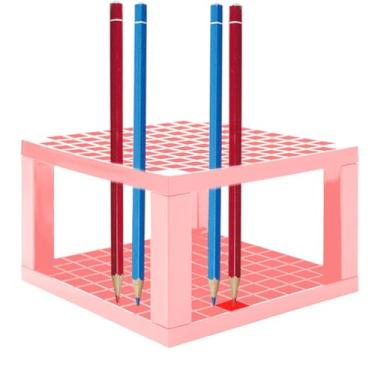 Imagem de Organizador de suporte de pincel, armazenamento de pincel,Organizador de pincéis de maquiagem | Suporte de escova de lápis de 96 furos, organizador de mesa de suporte de caneta para lápis pincéis marc