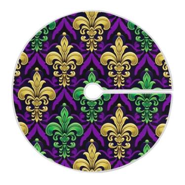 Imagem de ATTX Saia para árvore de carnaval de 118 cm – decoração festiva para festas de ano novo e carnaval #176