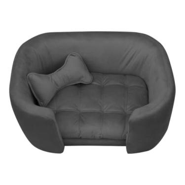Imagem de Poltrona Pet Conforto Luxo | Cama Sofá Cachorro e Gato | Lavável veludo preto(grafite)