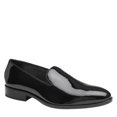 Imagem de Johnston & Murphy Sapato masculino Gavney Slip-On – Sapato social masculino de couro, preto elegante, tênis de smoking formal para homens, Patente preta, 39