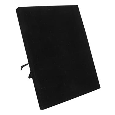 Imagem de CUOFYUNL Suporte para exibição de anel com 50 slots Bandeja organizadora de joias sem moldura de veludo preto para brinco