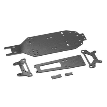 Imagem de MYHWDRNU Peças de carro RC compatíveis com Tamiya TA02 TA-02SW RC Car Upgrade Parts Kit de amortecedores dianteiros e traseiros com padrão de fibra de carbono