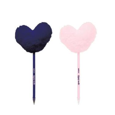 Imagem de Caneta Esferográfica Pompom de Coração Bruna Tavares Leoarte Leonora -