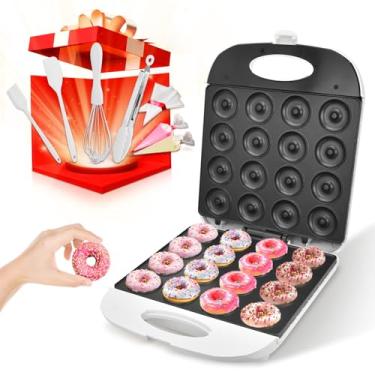 Imagem de DSP 1400W Mini Donut Maker - Máquina de rosca elétrica antiaderente e de toque frio para 16 mini donuts - perfeita para café da manhã, lanches e sobremesas