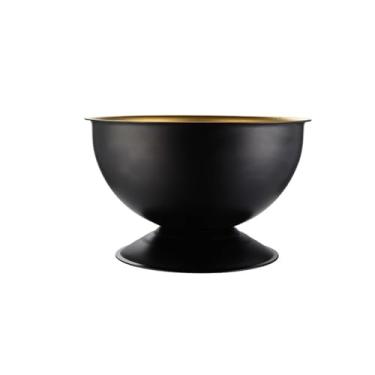 Imagem de Recipiente de gelo de luxo de aço inoxidável balde de gelo redondo grande vinho para vermelho, champanhe, cerveja, vinho, cerveja, champanhe, champanhe (preto)