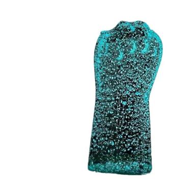 Imagem de Vasos de tamanho grande com boca ondulada, luminoso, feito à mão, vaso de flores de vidro, ornamentos de mesa, suporte de plantas para decoração de casamento em casa (médio)