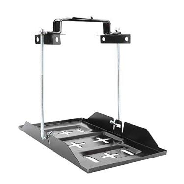 Imagem de Luqeeg Kit Universal de Metal Forte Com Braçadeira de Bandeja de Bateria para Acessório de Carro Durável, Preto de 13,4 Polegadas para a Maioria Dos Veículos (23CM)