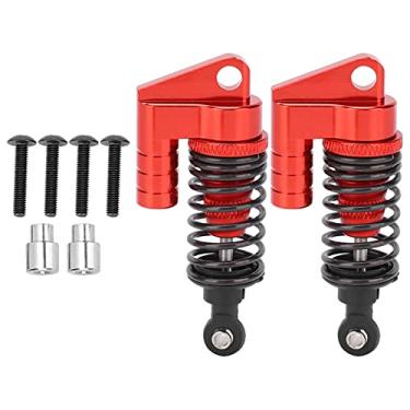 Imagem de Amortecedor RC Amortecedor Premium Metal Heavy Duty Performance Upgrade Amortecedores para Lotra Traxxas Tamiya Axial 1/10 Carros RC Conjunto de 2 unidades 65mm Comprimento 18mm (Vermelha)