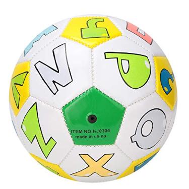 Imagem de Generic Pressão de Ar Interna Estável Crianças Futebol para Criança Esporte Jogo Futebol 5.1 Polegada Tamanho #2 para Crianças e Estudante Plutônio Colorido (bola do alfabeto)