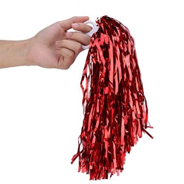 Imagem de Naroote Cheerleader Pom Poms Acessórios de Festa de Dança Elástica para Desempenho de Esquadrão Juvenil, 6 Peças 7 Cores para Esportes, Palco, Feriado, Comemoração (#7)