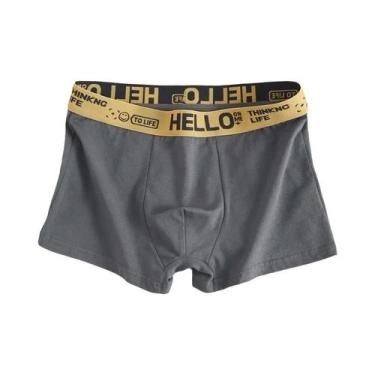 Imagem de Cueca Boxer Masculina Adolescente, Cintura Média, Respirável E Confort