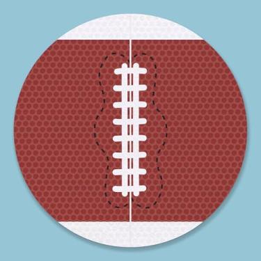 Imagem de Big Dot of Happiness Porta-copos de futebol de 25 quilates, porta-copos de papel redondos descartáveis de 10 cm para festa de aniversário, decoração de mesa de coquetel engraçada para bebidas de bar