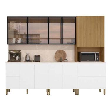 Imagem de Cozinha Modulada Art 6 Peças Composição 9 Freijó ártico Riscatto - Kit
