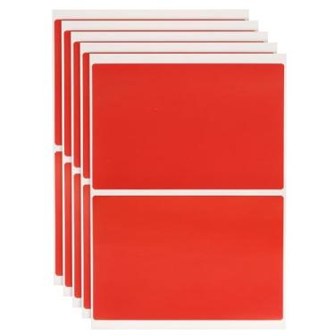 Imagem de 120 folhas de adesivos autoadesivos retangulares de 7,6 x 5 cm, etiquetas de codificação para material de escritório, guias de pasta de arquivos, organização de inventário, classificação de arquivos