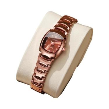 Imagem de Relógio Analógico Quadrado Elegante Para Mulheres, Relógio De Pulso Fa