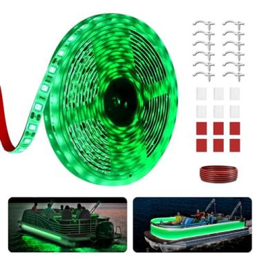 Imagem de JUIOHAKY Fita de luzes LED marítimas de 6 m para pontão, fita de LED de barco 12 V à prova d'água, ideal como sob luzes de canhão, luz de convés, luz interior de barco para caiaque, barco Jon e barcos