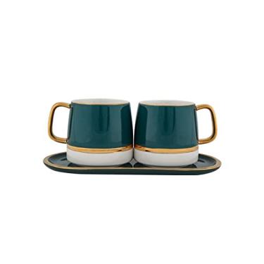 Imagem de THJKUPO Conjunto de copos de escova de dentes para enxaguante bucal copo de cerâmica dental copo de cerâmica estilo europeu casa de banho casa de banho