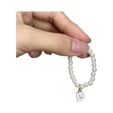 Imagem de Colar Pingente Labubu V4 Mini 4.0 Com Pérola E Letra, Acessório Para R