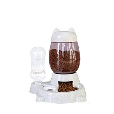 Imagem de Alimentador automático de água para animais de estimação para gatos e cães, bebedouro de ração para animais de estimação, garrafa prática de gatos e ferramenta de alimentação mascotas cães (cor: rosa)