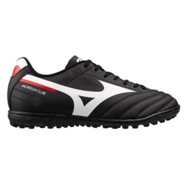 Imagem de Chuteira Society Mizuno Morelia Club AS, Preto, Branco, 40