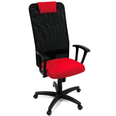 Imagem de Cadeira Presidente com apoio de cabeça Linha Tela Mesh Vermelho