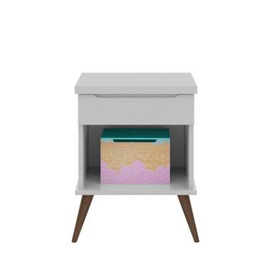 Imagem de Mesa De Apoio Retrô Alice Cinza Acetinado - Phoenix Baby