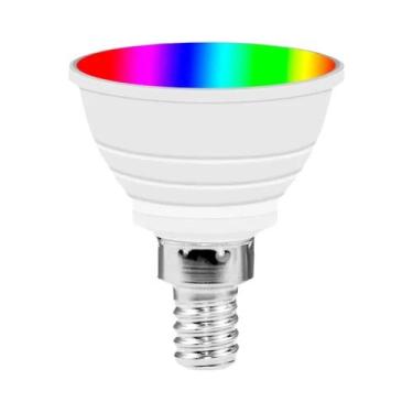 Imagem de Lâmpada LED RGB 15W E27 GU10 Com Controle Remoto IR Inteligente Para L