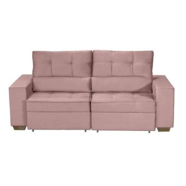 Imagem de Sofá Baú San Marino Retrátil e Reclinável 3 Lugares 250cm Veludo Sofat