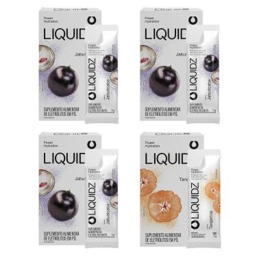 Imagem de LIQUIDZ - Eletrólitos Zero Açúcares - Tangerina | Jabuticaba - Kit 4 Caixas - 24 sachês-Unissex