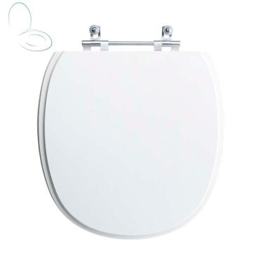 Imagem de Assento Sanitário Tampa De Vaso Branco Mdf Laqueado Massima Para Bacia Incepa
