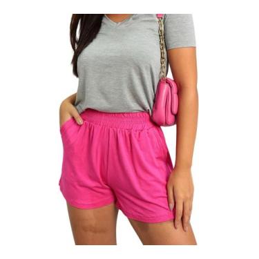 Imagem de Shorts De Malha Com Bolso - Mayara Manzano, Pink, GG