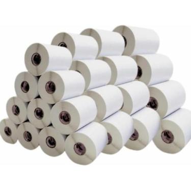 Imagem de 40 Rolos Etiqueta Bobina Adesiva Couchê 10X5Cm (100X50Mm) - Higipack