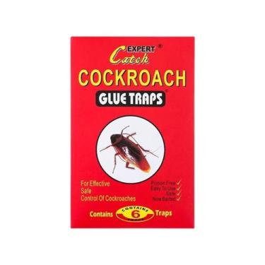 Imagem de Armadilhas Grandes Para Baratas - Pacote Com 6 Placas De Cola Potente 