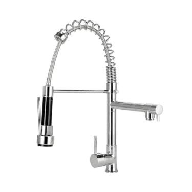 Imagem de Pingoo.Casa, Torneira Para Cozinha, Misturador Monocomando, Gourmet, Com Duas Opções De Jato, Material Cromado Resistente À Corrosão, Volante Em Alavanca Com Abertura Mais Leve