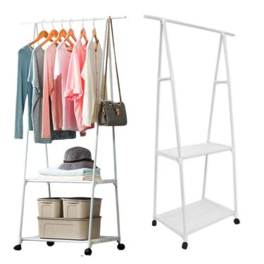 Imagem de Arara de Roupas Sapateira Cabideiro Closet Guarda Roupa Movel Prateleira Rodas Organizador Aberto Quarto Atelie Kitnet