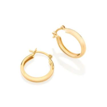 Imagem de Brinco Argola Rommanel fina lisa Meia cana 1,6cm - 520901