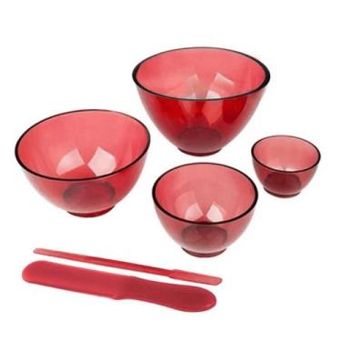 Imagem de Kit com 4 Cubetas Silicone e 2 Espátula Para Estética, Saúde, Argilas,