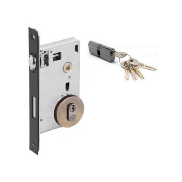 Imagem de Fechadura rolete pivotante externa imab 4700 redonda antique ouro velh