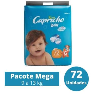 Imagem de Fralda Capricho Baby Mega 1 Pacote Tamanho G 72 Unidades