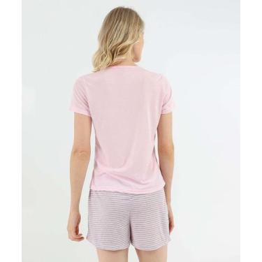 Imagem de Pijama Feminino Estampa Gatocornio Marisa Rosa-72016, Rosa, P