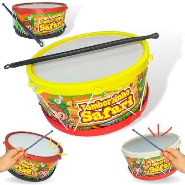 Imagem de Tamborzinho Tambor Infantil Brinquedo Musical Com Baqueta - Europio