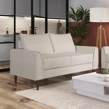 Imagem de Sofá Living Bienna 2 Lugares Estrutura e Pés em Eucalipto Tecido Linho
