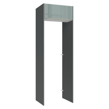 Imagem de Porta-Geladeira 73 cm 1 Porta Basculante Cinza/Branco/Cinza Lux Madesa