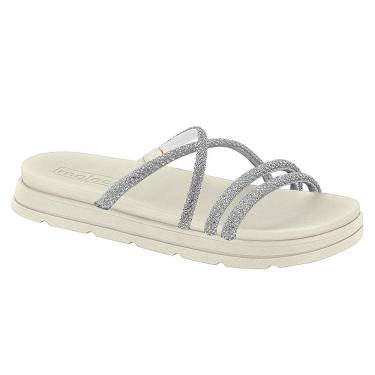 Imagem de Chinelo Feminino Papete Moleca Strass Trançada 5490.112