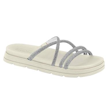 Imagem de Chinelo Feminino Papete Moleca Strass Trançada 5490.112