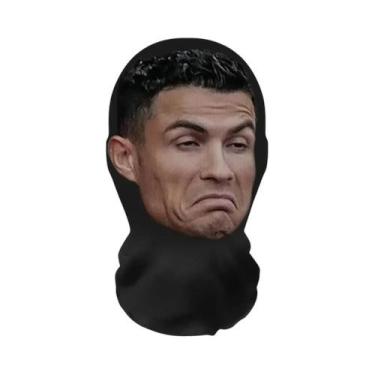 Imagem de Máscara Facial Impressa Em 3D CR7 Messi, Lenço De Cabeça Sem Costura E