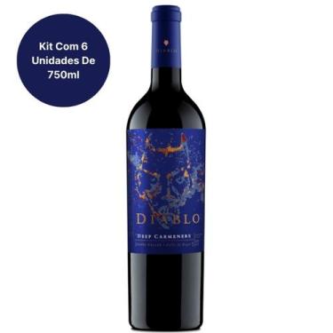 Imagem de Vinho Casillero Del Diablo Deep Carmenere Com 6 Unidade750ml