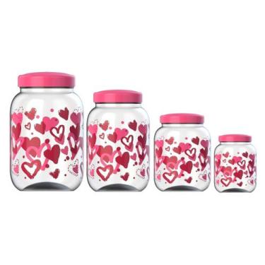 Imagem de Kit 4 Potes Porta Mantimentos Decorados Diversos Modelos - - Panamby, 