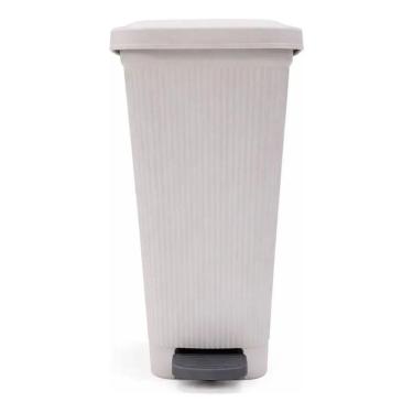 Imagem de Lixeira Slim c/ Pedal 20L Cinza Claro 1314 - Usual Plastic