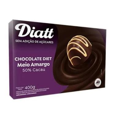 Imagem de Barra Chocolate Diet Meio Amargo 50% Cacau 500g - Diatt